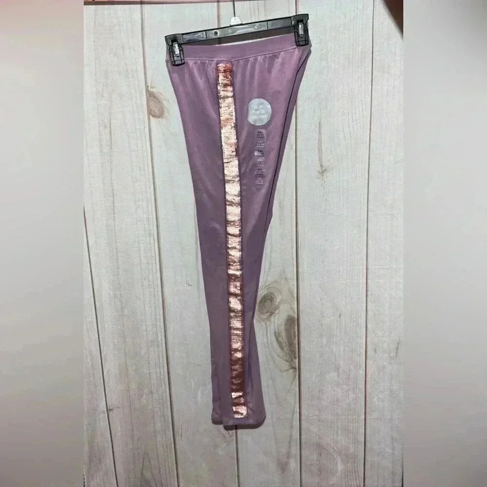 GAP Kids Flippy Sequin Panel Leggings Size XXL‎ 14/16 Purple